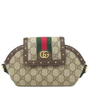 Gucci Ophidia Shoulder Bag Air Pods Max Case GG Supreme Canvas Brown